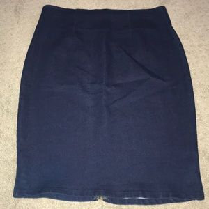 Denim pencil skirt
